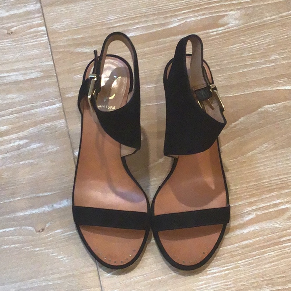 Black Vero Cuoio Suede Sandals Size 8